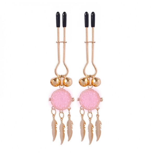LOVERING - Nipple Clips With Bells (Pink Light) LOVERING - Nipple Clips With Bells (Pink Light)